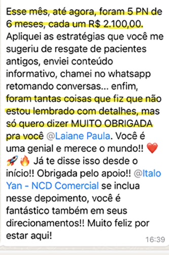 Depoimento real de nutricionista sobre os resultados do programa, 6